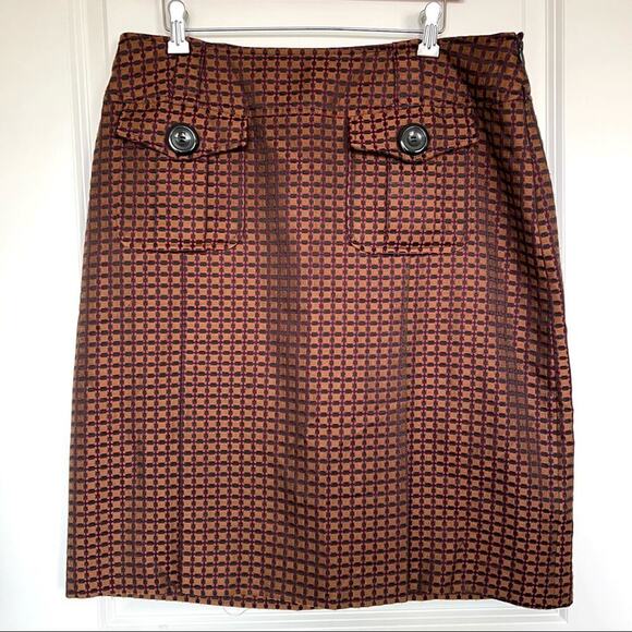 Pendleton Jacquard Squares Front Pocket Pencil Skirt - Picture 1 of 4